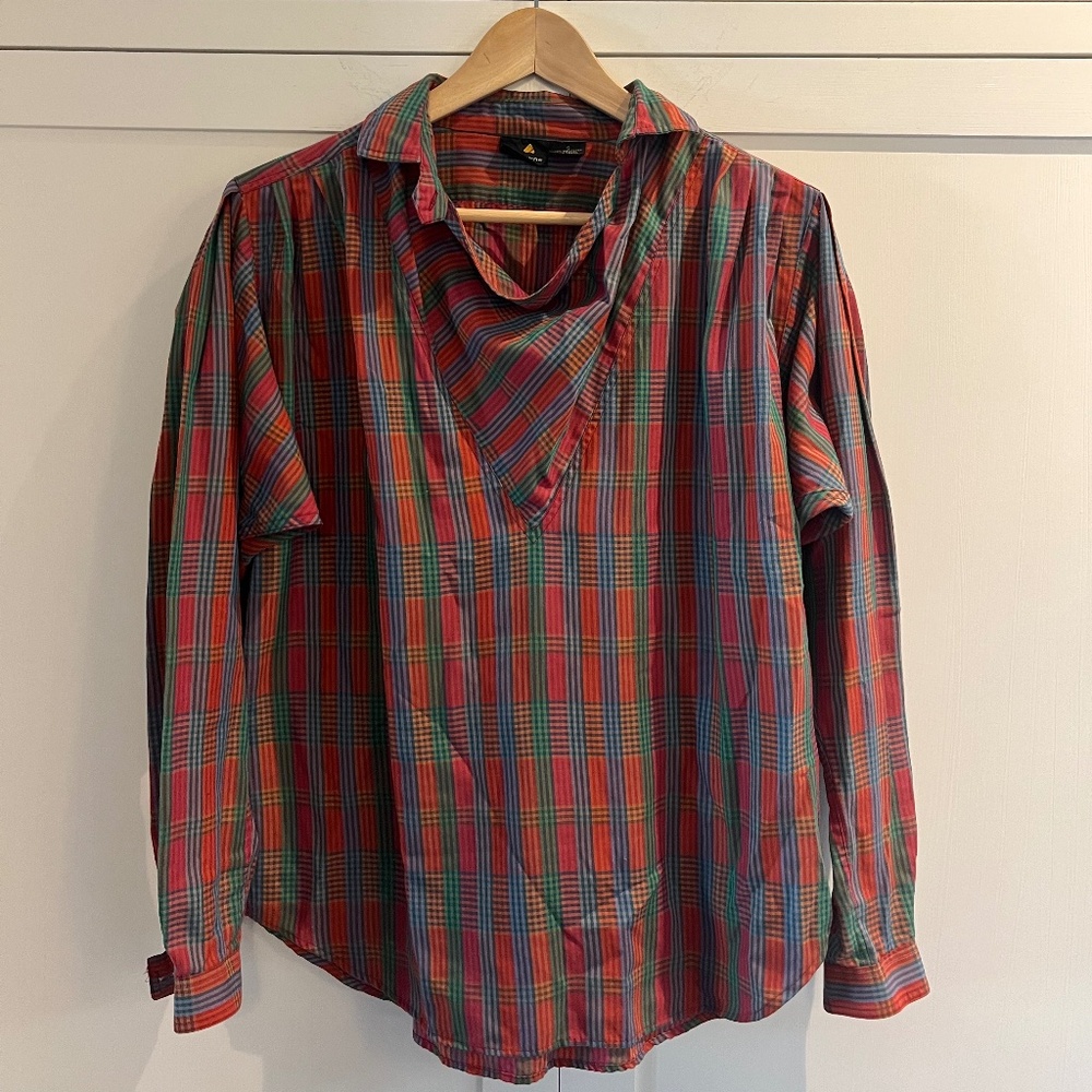 Cowlneck Plaid Liz Claiborne Long Sleeve